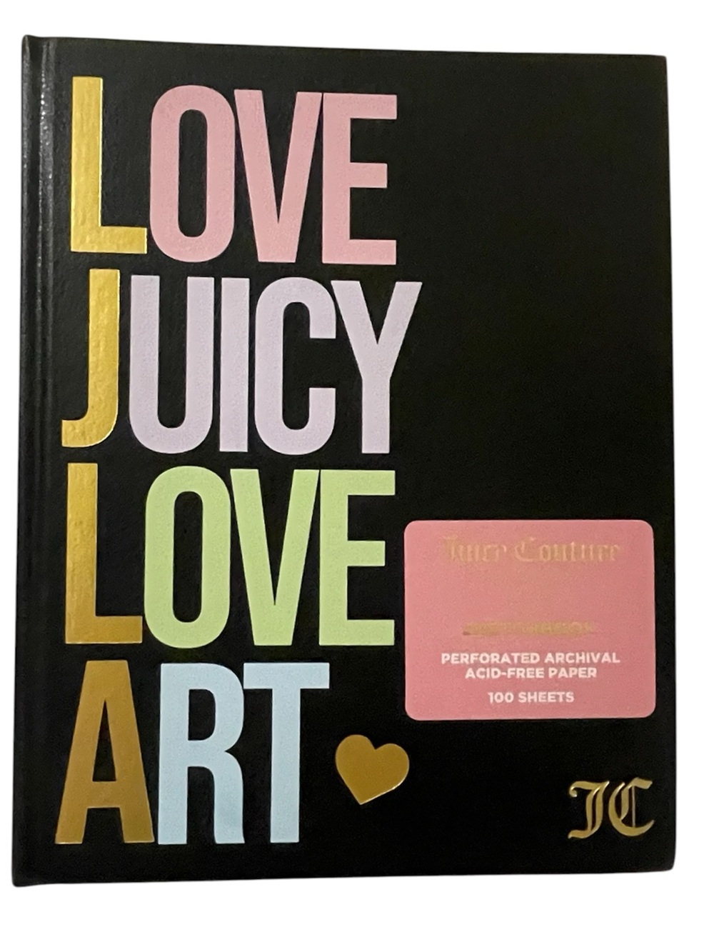 Juicy Couture "Love Juicy Love Art" Branded Sketchbook - NWT **
